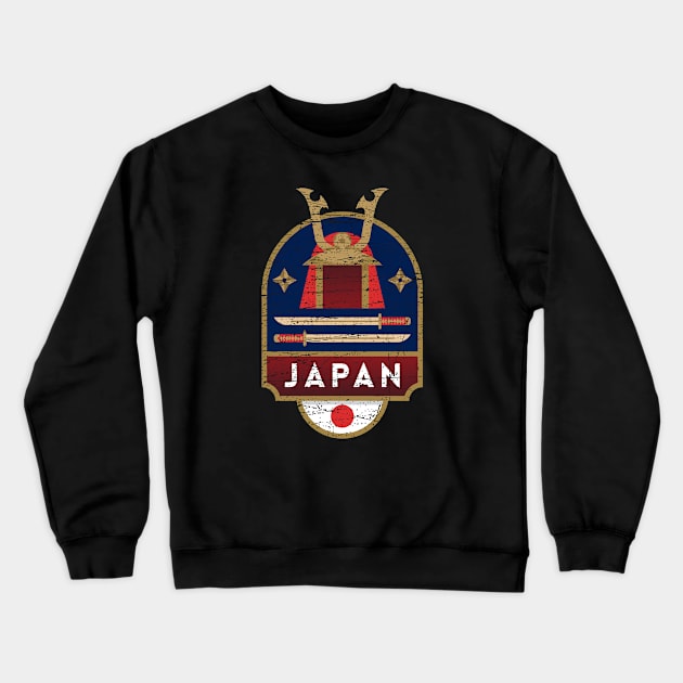 Japan Samurai Alternative Emblem Crewneck Sweatshirt by Mandra